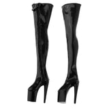 Max 1/6 Women Over The Knee High Heel Boots Shoes for 12'' Action Figures Black