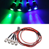 Max 5mm 4 LED Light Headlight Lamp for 1/5 1/8 1/10 1/12 1/16 RC Model Car Accs