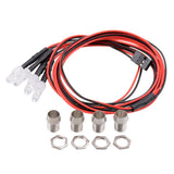Max 5mm 4 LED Light Headlight Lamp for 1/5 1/8 1/10 1/12 1/16 RC Model Car Accs