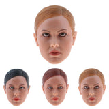 Max 1/6 Female Head Sculpt for 12Inch Hot Toys Action Figures Body Red-brown