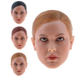 Max 1/6 Female Head Sculpt for 12Inch Hot Toys Action Figures Body Red-brown