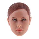 Max 1/6 Female Head Sculpt for 12Inch Hot Toys Action Figures Body Red-brown