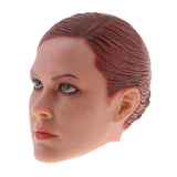 Max 1/6 Female Head Sculpt for 12Inch Hot Toys Action Figures Body Red-brown