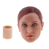 Max 1/6 Female Head Sculpt for 12Inch Hot Toys Action Figures Body Red-brown