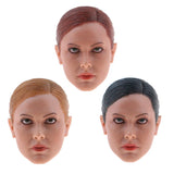 Max 1/6 Female Head Sculpt for 12Inch Hot Toys Action Figures Body Red-brown