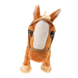 Max Electric Walking and Singing Horse Plush Stuffed Pony on a Leash Orange