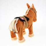 Max Electric Walking and Singing Horse Plush Stuffed Pony on a Leash Orange