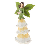 Max Resin Angel Figurine Creative Sculptures Statue Desk Decoration Gift Yellow