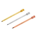 Max Metal Pineapple Pen Stationary Ballpoint Office School Supplies gold