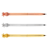 Max Metal Pineapple Pen Stationary Ballpoint Office School Supplies gold
