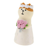 Max Miniature Resin Wedding Cat Toy for Desktop Home Car Decoration Cat Bride