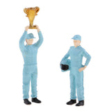 Max 1:64 Race Medal Race Car Driver Figures Scenario Set for Tomy Siku Blue