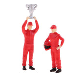 Max 1:64 Race Medal Race Car Driver Figures Scenario Set for Tomy Siku Red