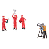 Max 1:64 Race Medal Race Car Driver Figures Scenario Set for Tomy Siku Red