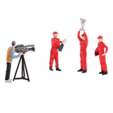 Max 1:64 Race Medal Race Car Driver Figures Scenario Set for Tomy Siku Red