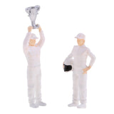 Max 1:64 Race Medal Race Car Driver Figures Scenario Set for Tomy Siku White