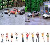 Max 5pcs 1:64 Resin Figures The Playing Field People Group for Micro-Scenes A