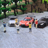 Max 5pcs 1:64 Resin Figures The Playing Field People Group for Micro-Scenes A
