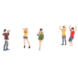 Max 5pcs 1:64 Resin Figures The Playing Field People Group for Micro-Scenes A