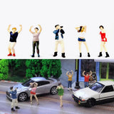 Max 5pcs 1:64 Resin Figures The Playing Field People Group for Micro-Scenes A
