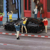 Max 5pcs 1:64 Resin Figures The Playing Field People Group for Micro-Scenes A