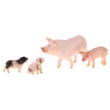 Max Simulation Farm Animal Figures Plastic Farm Animals Toy with Farmer & 4 Pigs