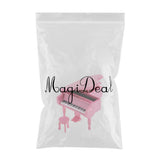 Max Classical Miniature Piano Music Box with Bench Pink Happy birthday