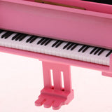 Max Classical Miniature Piano Music Box with Bench Pink Happy birthday