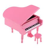 Max Classical Miniature Piano Music Box with Bench Pink Happy birthday