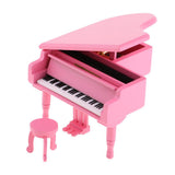 Max Classical Miniature Piano Music Box with Bench Pink City of the Sky