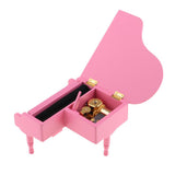 Max Classical Miniature Piano Music Box with Bench Pink City of the Sky