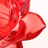 Max Buddhism Worship Lotus Flower Crystal Candle Holders Home Decoration Red