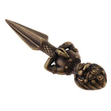 Max Tibetan Buddhist Vajrayana Pure Copper Phurpa Vajra Talisman Golden