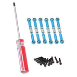 Max 6pcs Steer Servo Linkage with Screw Driver for Wltoys A959 1/18 RC Blue