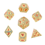 Max 7pcs Multi-sided Dice Polyhedral Dice Set for D&D RPG Table Game Dice F