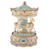 Max Handcrafted Rotating Carousel Music Box Decorative Collectibles Toys Blue