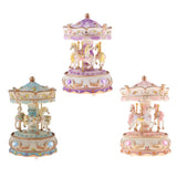 Max Handcrafted Rotating Carousel Music Box Decorative Collectibles Toys Blue