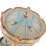 Max Handcrafted Rotating Carousel Music Box Decorative Collectibles Toys Blue