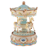 Max Handcrafted Rotating Carousel Music Box Decorative Collectibles Toys Blue