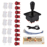 Max Zero Delay Arcade USB Encoder PC Joystick for Raspberry Pi 1/2/3 DIY Red