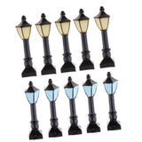 Max 10Pcs Retro Street Light Model Scenery Train Railway Layout DIY Landscape D
