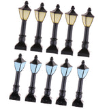 Max 10Pcs Retro Street Light Model Scenery Train Railway Layout DIY Landscape D