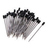 Max Pack of 50 1mm Nib Metal Rollerball Pen Gel Pen Sign Pen Refills,7cm black