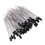 Max Pack of 50 1mm Nib Metal Rollerball Pen Gel Pen Sign Pen Refills,7cm black