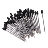 Max Pack of 50 1mm Nib Metal Rollerball Pen Gel Pen Sign Pen Refills,7cm black