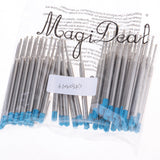 Max 50x Metal Pen Gel Refill for School Office Signature Supplies  blue