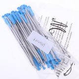 Max Pack of 50 0.5mm Nib Metal Rollerball Pen Gel Pen Sign Pen Refills blue