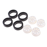 Max 4 Sets 1:24 RC Rock Crawler Rubber Tires & Plastic Wheel Rim Set for A252