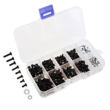 Max 10.9 Grade High Strength Screws M3 Flat & Round Cup Screws Washers Tool Box