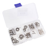 Max 89 Pcs M3 M4 Screws & RC Wheel Shaft & R-Shaped Pins & Lock Nut Assortment